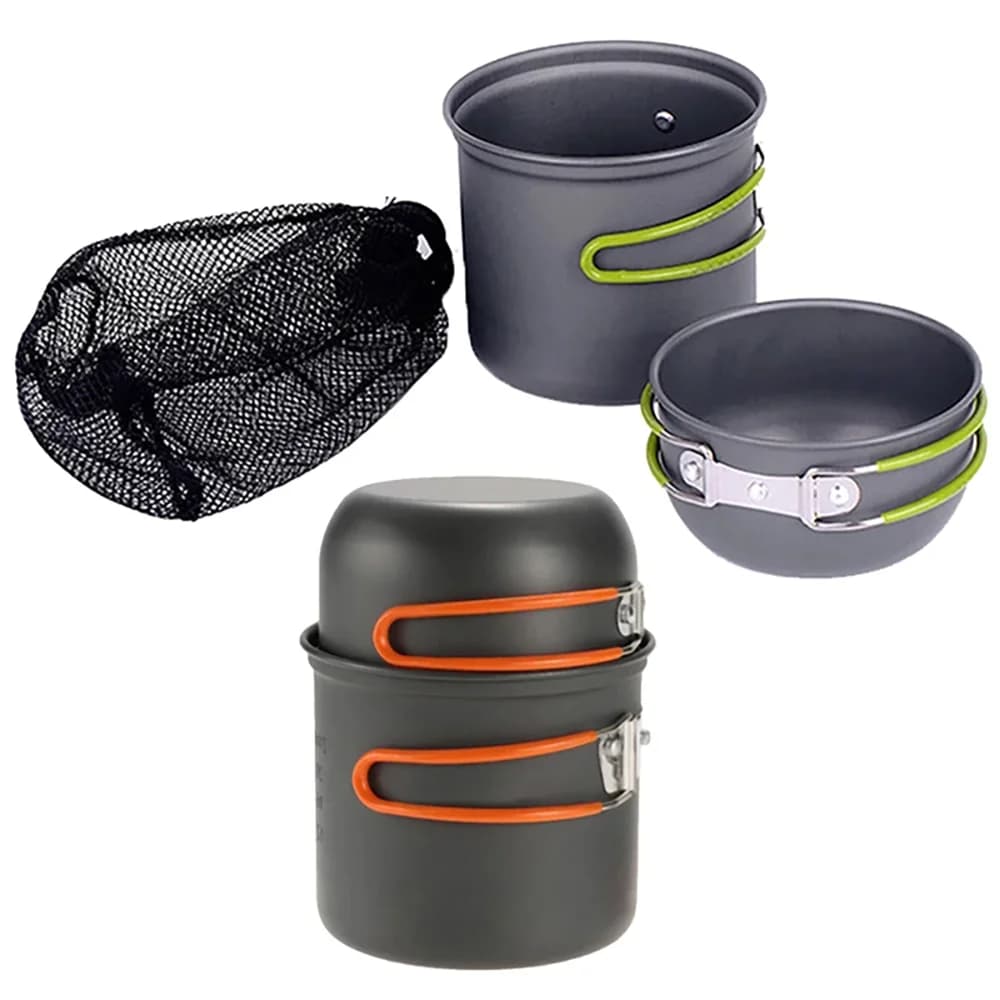 Lekki zestaw kuchenny do kempingu z twardego aluminium 🏕️