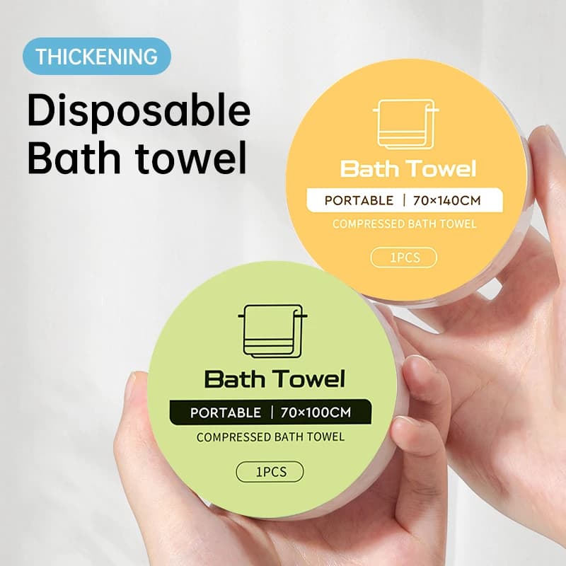 Zestaw kompresowanych ręczników podróżnych, szybkoschnących, jednorazowych 🌍